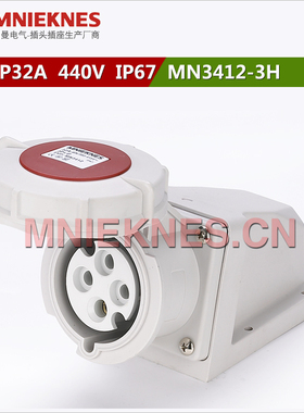 4X32A冷藏集装箱明装插座IP67 3H 440V三相四线3P+E 码头 船用