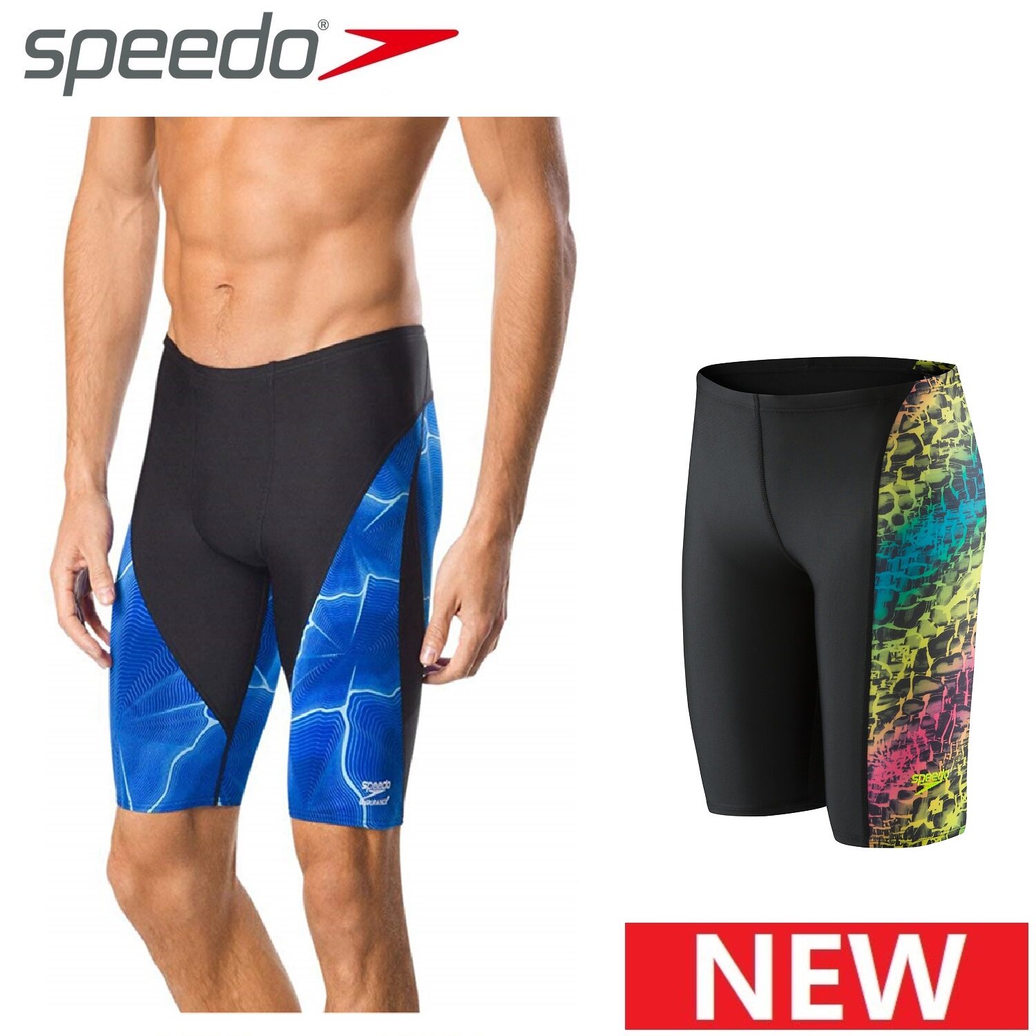 Speedo速比涛 五分及膝 男士泳裤 电光魅影 美国购回正品现货