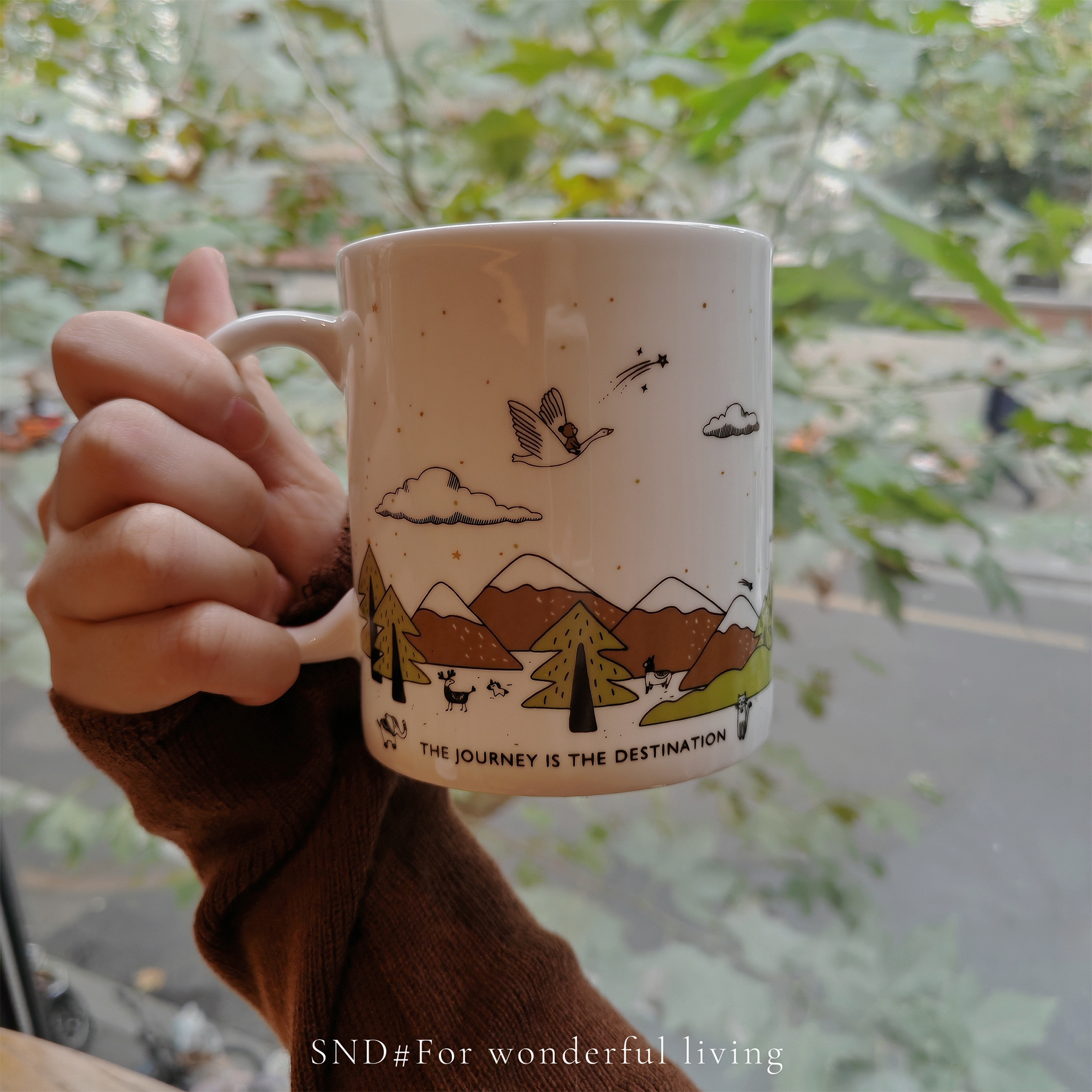 苏楠岛SND【pick stars·在路上】骨瓷咖啡杯 水杯 450Ml 顺丰