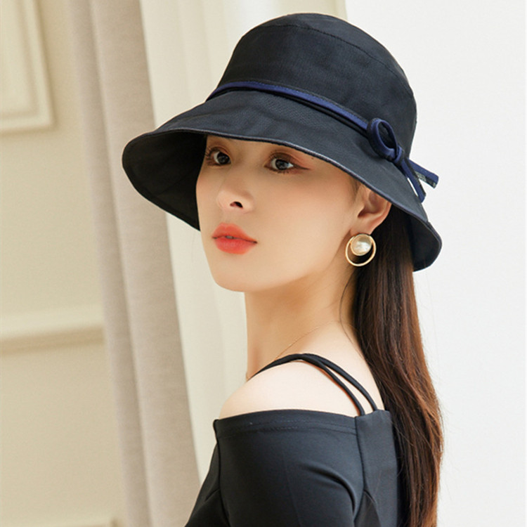 显脸小渔夫帽女士夏季桑蚕丝帽子