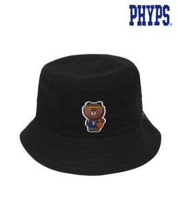 首尔的米家PHYPS 男款女款布朗熊篮球刺绣休闲渔夫帽/遮阳帽