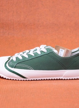 首尔的米家FOLDER LABEL女鞋绿色帆布系带休闲鞋滑板鞋运动鞋