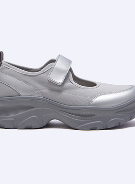 首尔的米家OTZShoes女鞋LOMITA银灰网面魔术贴松糕底休闲鞋淑女鞋