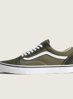 首尔的米家VANS 男鞋女鞋OLD SKOOL绿色翻皮帆布休闲运动鞋滑板鞋