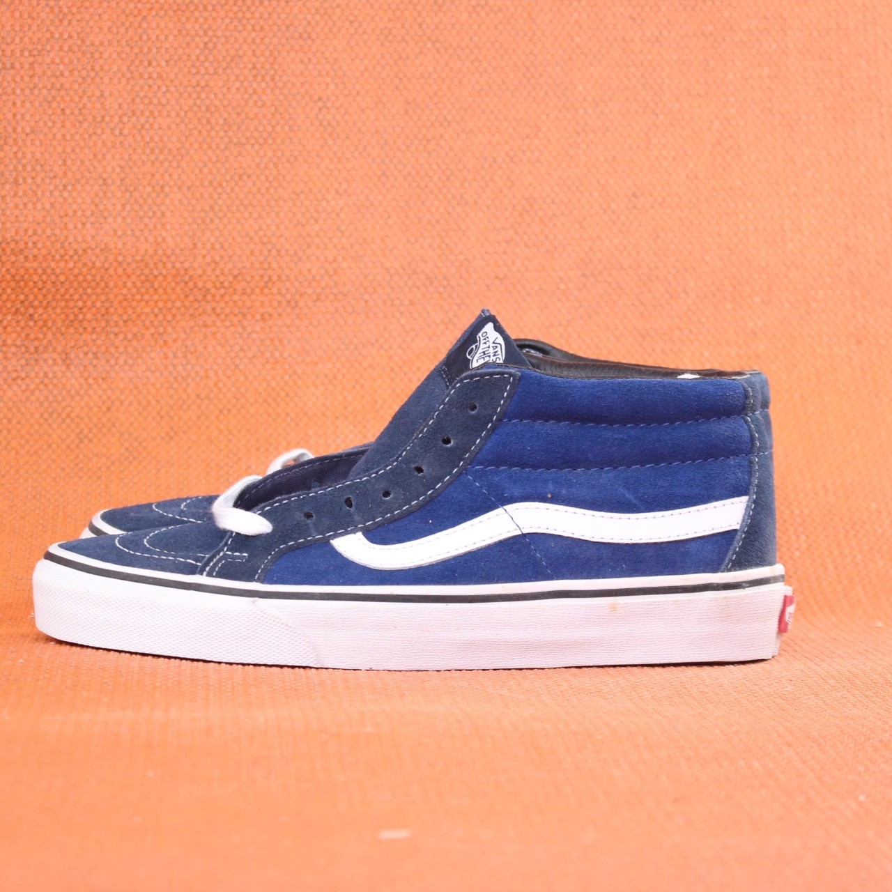 首尔的米家VANS 女鞋男鞋SK8 MID藏蓝翻皮帆布牛筋底运动鞋滑板鞋