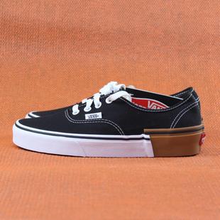 首尔的米家VANS 女鞋Authentic黑色帆布棕白底休闲滑板鞋运动鞋
