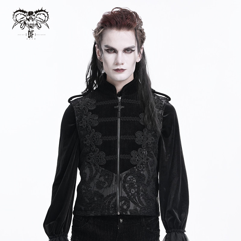 复古哥特中世纪提花马甲