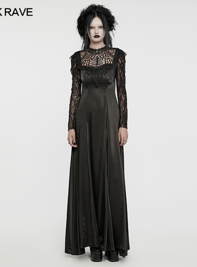 *小破亚文化 PUNK RAVE pr朋克状态女装 暗黑哥特华丽礼服连衣裙