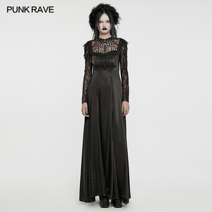*小破亚文化 PUNK RAVE pr朋克状态女装 暗黑哥特华丽礼服连衣裙
