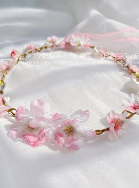 包邮春夏新品樱花桃花头环