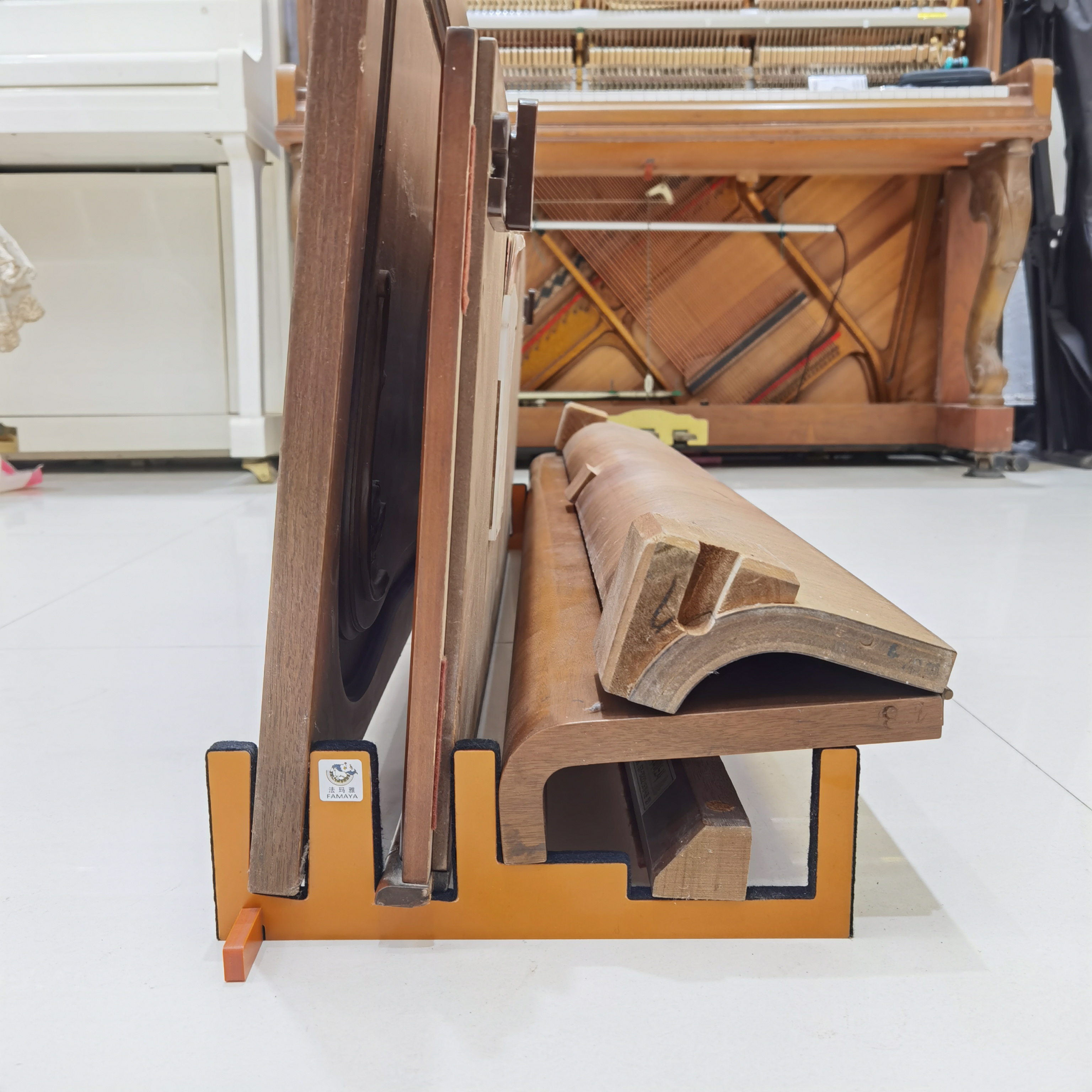 钢琴门板支架立架/柏才行发明/调律调音维修工具/专利产品FAMAYA