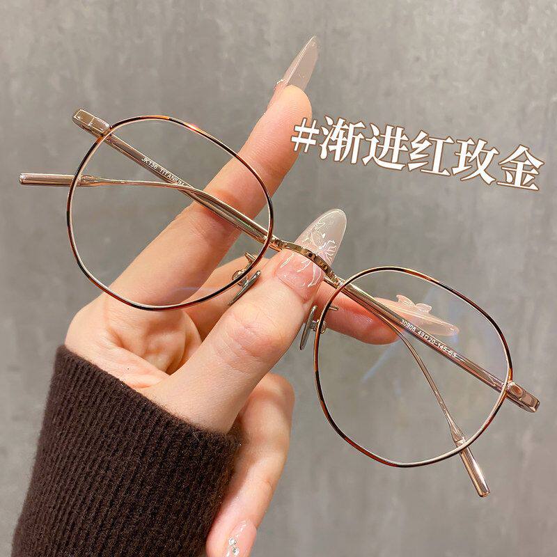 百世芬30908Y超轻半钛眼镜框复古金丝眼镜防蓝光眼镜49-20-145