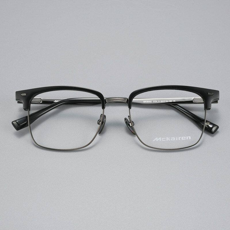 迈凯L正版品牌眉毛架MK8002大脸商务男士近视眼镜超轻钛眼镜框
