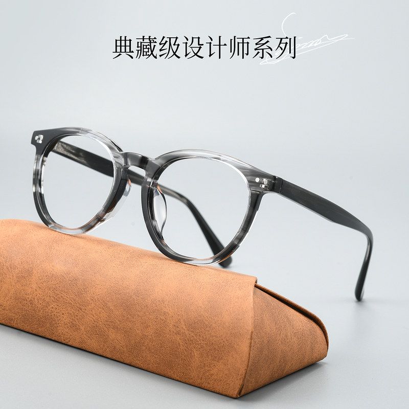 百世芬秋冬新款GG6014F板材复古眼镜框近视眼镜男丹阳眼镜
