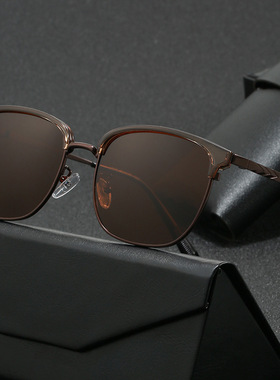 2026新款金属眉毛方框欧美时尚经典复古潮流男女高级感偏光太阳镜