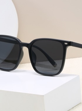 （实体店货源）2025韩版新款gm墨镜复古黑色高级感ins猫眼偏光镜