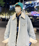 金属挂件2024冬装新款麂皮绒双面穿港风男士棉衣外套MY90P125，男装棉衣，电商A031-1