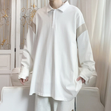 22秋装新款男装宽松卡通拼接男士长袖T恤POLO衫YY807P55，男装T恤，电商A031-1