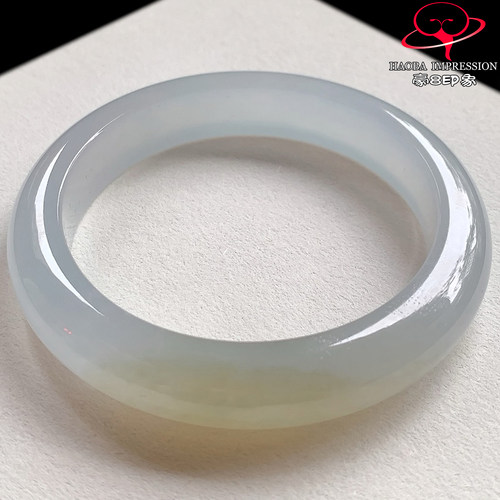 豪8印象V265200V2377翡翠手镯圈口55.3天然冰种黄翡缅甸玉手镯a货