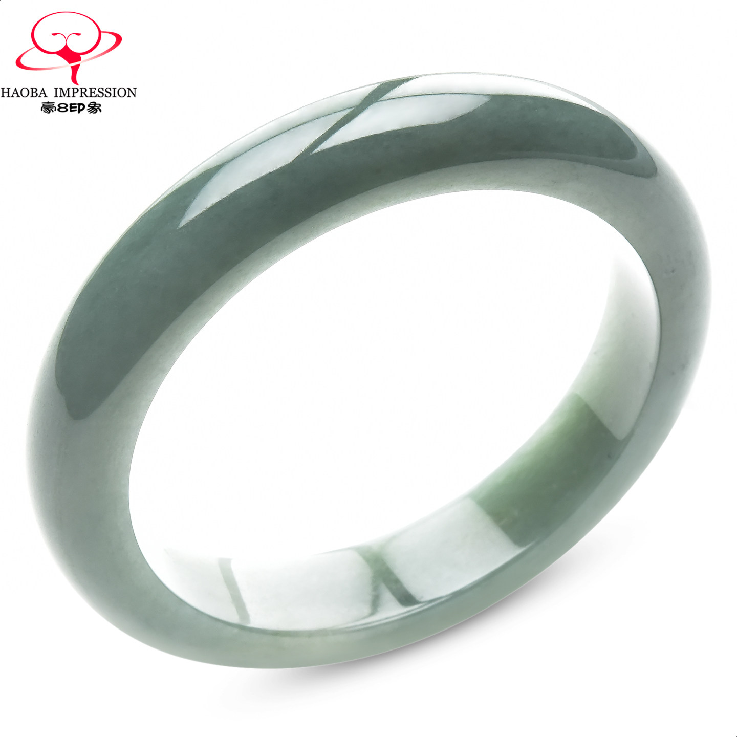 已售罄.S525048Y273翡翠手镯圈口56.6mm天然a货油绿玉镯