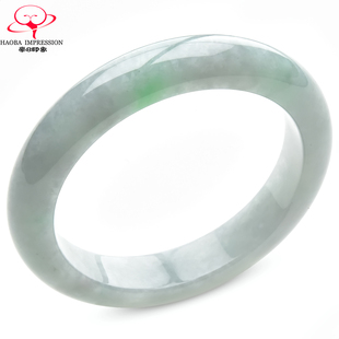 豪8印象P26060P186翡翠手镯圈口55.5mm冰糯种淡绿天然缅甸玉镯