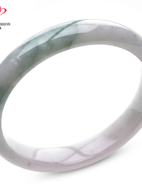 豪8印象P26018P426翡翠手镯圈口60.0mm天然冰糯种玉镯绿飘花手镯