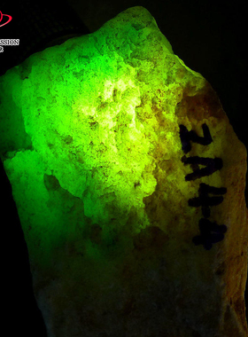 豪8印象Z26030G265打灯透绿好种天然正品翡翠毛料原石玉石207.65g