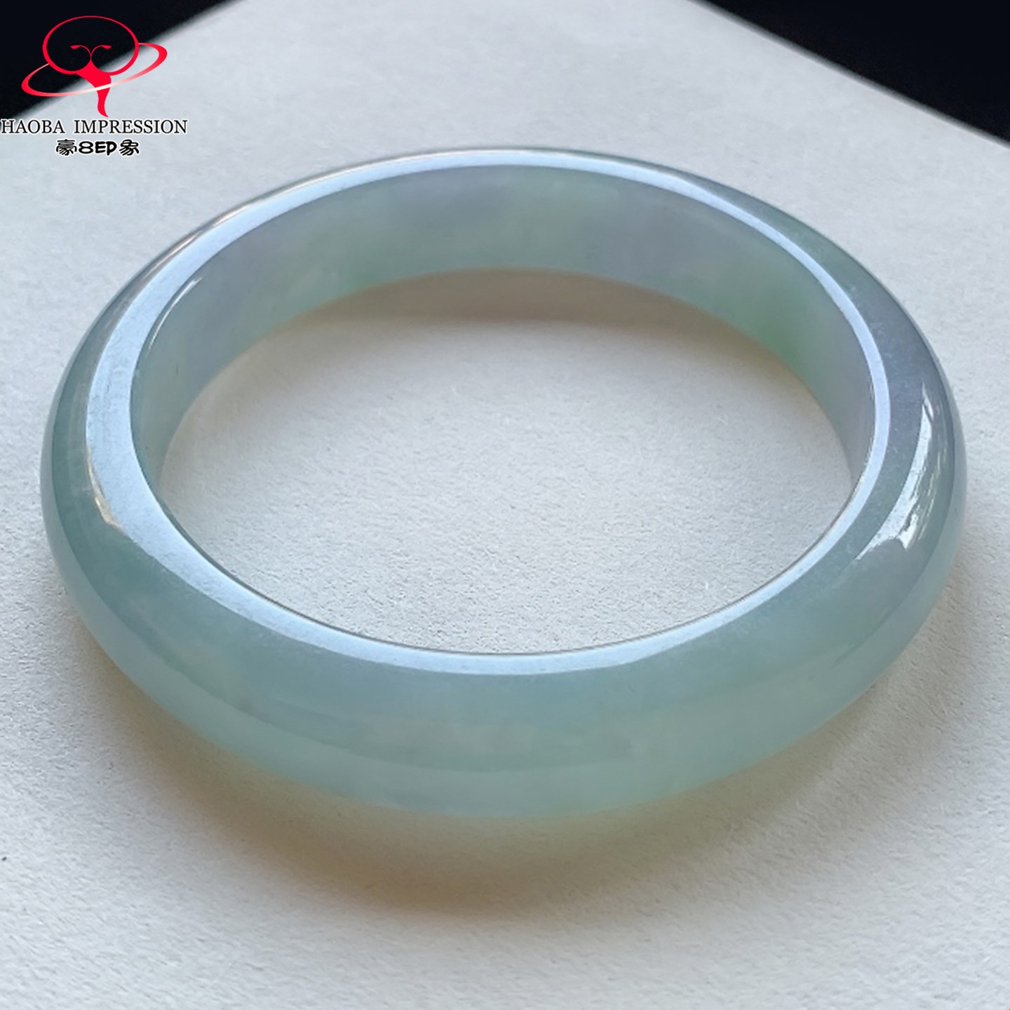 豪8印象V26480V479翡翠手镯圈口57.3春彩紫罗兰天然A货缅甸玉镯子
