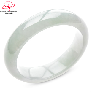 豪8印象·手镯之家M402翡翠手镯内径58.8mm天然缅甸a货淡绿玉镯