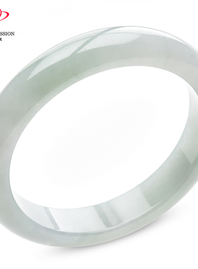 豪8印象P26100P135翡翠手镯圈口56.6mm冰糯种天然缅甸a货淡绿玉镯