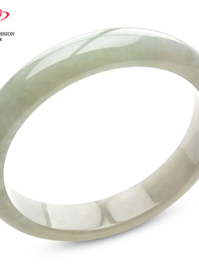 豪8印象P26018P521翡翠手镯圈口56.9mm冰糯种天然缅甸a货浅绿玉镯