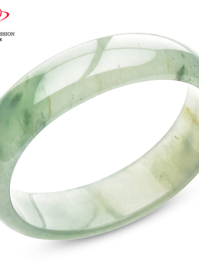 豪8印象·手镯之家M378翡翠贵妃手镯内径55.7mm冰种绿飘花玉镯子