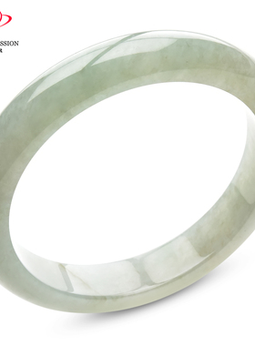 豪8印象P26018P405翡翠手镯圈口58.7mm冰糯种天然缅甸a货淡绿玉镯