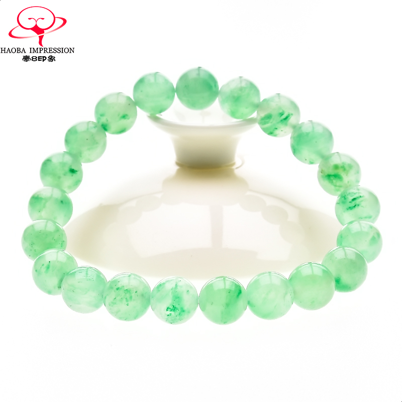 豪8印象/翡王妃FS18-119非洲翠手链玉珠链手串冰飘花天然玉石珠宝
