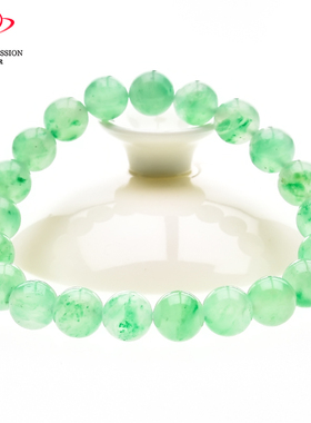 豪8印象/翡王妃F25009F336非洲翠手链玉珠链手串冰种飘花天然玉石