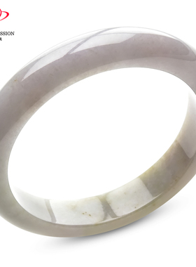 豪8印象P26018P441翡翠手镯圈口57.5mm冰糯种天然缅甸淡黄翡玉镯