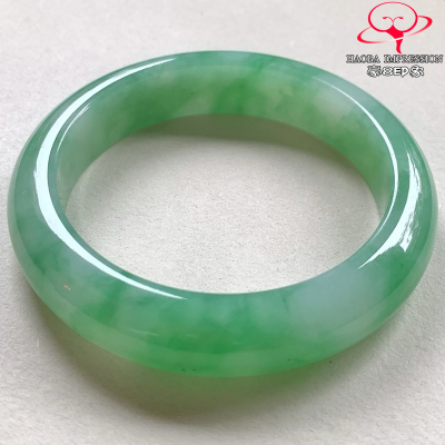豪8印象V261600V2590翡翠手镯圈口52.8天然冰种阳绿缅甸玉手镯a货