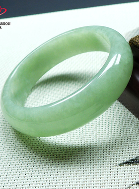 豪8印象L26238L111翡翠手镯圈口58.4mm天然冰糯种缅甸苹果绿玉镯