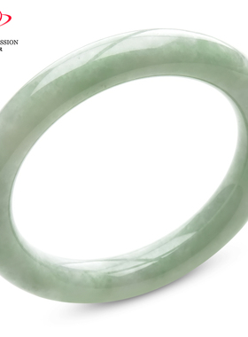豪8印象P26048P281翡翠手镯圈口57.3mm冰糯种淡绿天然缅甸玉镯