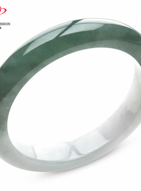 豪8印象手镯之家S1225128Y124翡翠手镯圈口56.9mm半山水油青玉镯