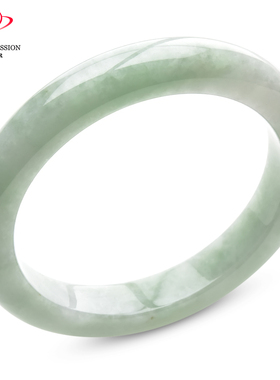 豪8印象P26048P241翡翠手镯圈口62.0mm冰糯种淡绿天然缅甸玉镯