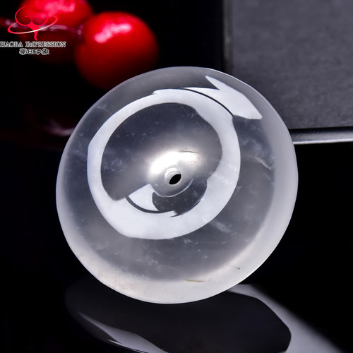 豪8印象翡王妃F25009F210非洲翠平安扣吊坠天然极光白平安环挂件