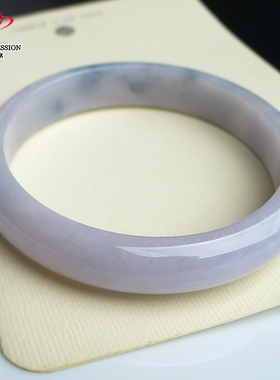 豪8印象L26100L167翡翠手镯圈口61.0mm冰糯种天然缅甸a货粉紫玉镯