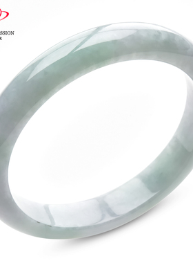 豪8印象手镯之家S325028Y316翡翠手镯圈口59.7mm天然淡绿玉手镯