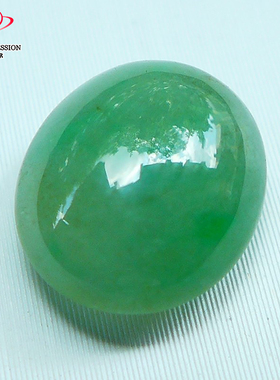 豪8印象L26022L639翡翠蛋面天然缅甸冰糯种豆阳绿玉石戒面玉蛋面