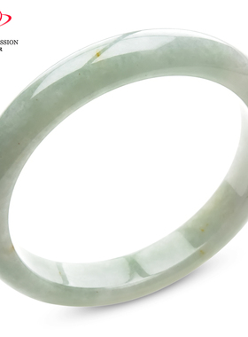 豪8印象手镯之家S125010Y682翡翠手镯圈口54.2mm天然缅甸淡绿玉镯