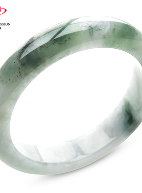 豪8印象手镯之家S325028Y394翡翠手镯圈口53.6mm天然蓝飘花玉手镯