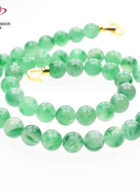 豪8印象·翡王妃F25036F148天然非洲翠项链冰种满绿a货玉石佛珠