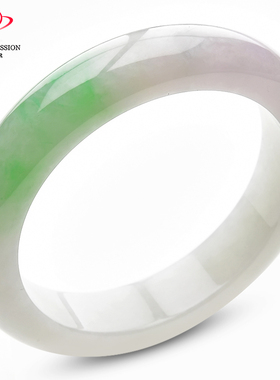 豪8印象手镯之家S825080Y330天然翡翠圈口51.3mm白底阳绿玉镯a货