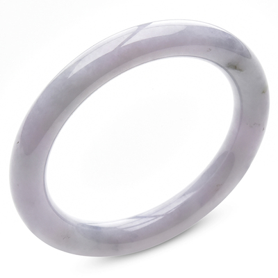 豪8印象·手镯之家S3-265翡翠手镯圈口55.4mm天然淡紫圆条玉镯子